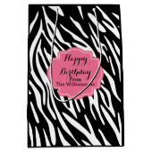 Sac de cadeau d'impression de zèbre de joyeux (Devant)
