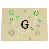 Sac de cadeau (Lrg) - lettres brouillées en verts (Devant)