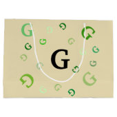 Sac de cadeau (Lrg) - lettres brouillées en verts (Dos)