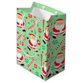 Sac de cadeau moyen pour Noël de baseball (Devant Angle)