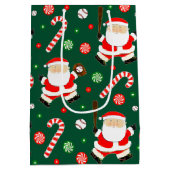 Sac de cadeau moyen pour Noël de baseball (Dos)