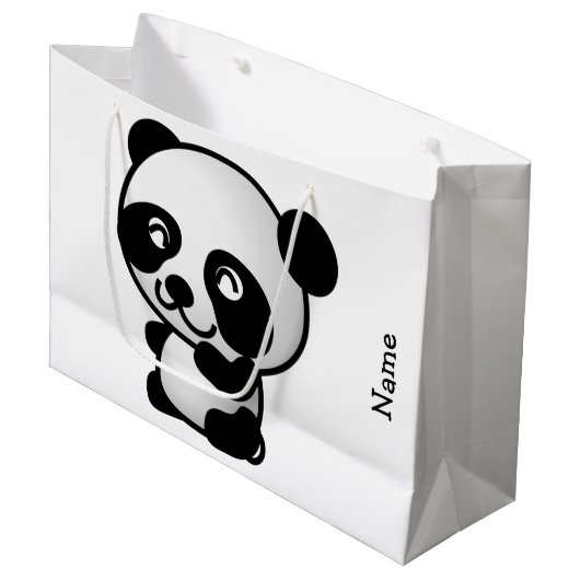 Sac de cadeau. Panda (Devant Angle)