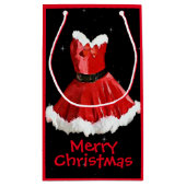 Sac de cadeau personnalisé par robe rouge de Père (Dos)