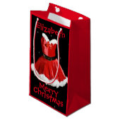 Sac de cadeau personnalisé par robe rouge de Père (Devant Angle)