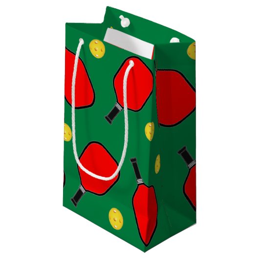 Sac de cadeau petit Noël de pickleball (Devant Angle)