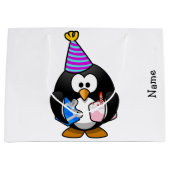Sac de cadeau. Pingouin (Devant)