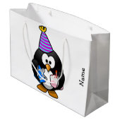 Sac de cadeau. Pingouin (Dos Angle)