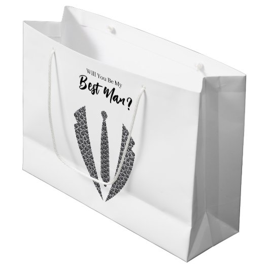 Sac de cadeau pour témoin de mariage (Devant Angle)