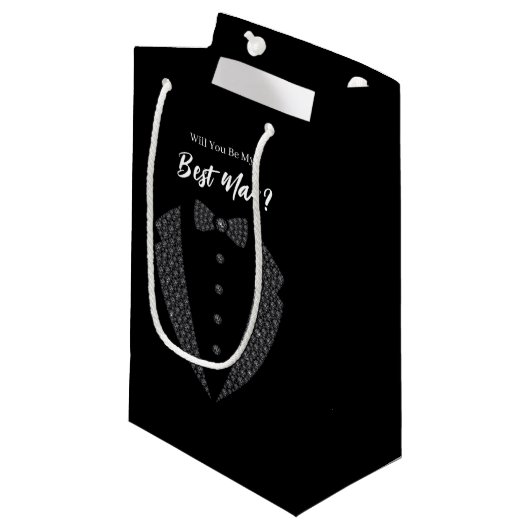 Sac de cadeau pour témoin de mariage (Devant Angle)