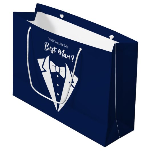 Sac de cadeau pour témoin de mariage (Devant Angle)