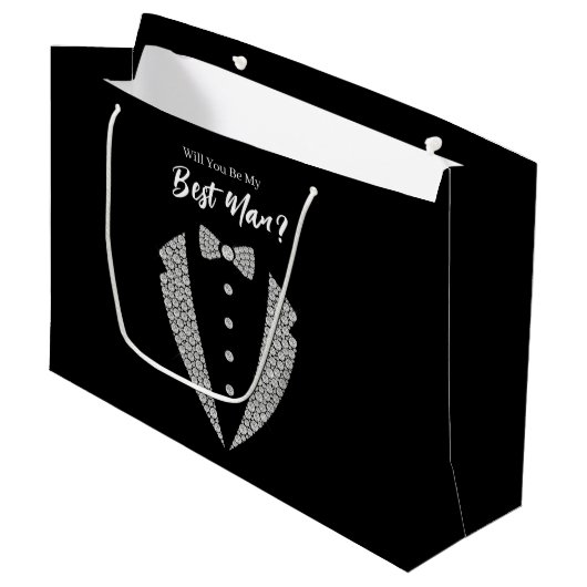 Sac de cadeau pour témoin de mariage (Devant Angle)
