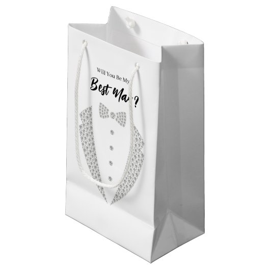 Sac de cadeau pour témoin de mariage (Devant Angle)