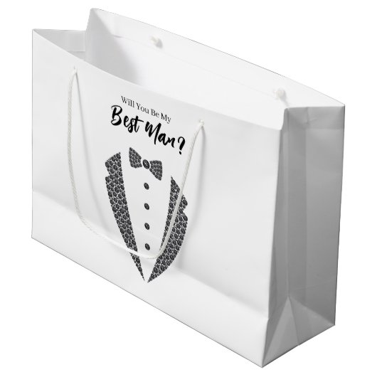 Sac de cadeau pour témoin de mariage (Devant Angle)