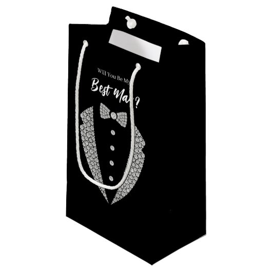 Sac de cadeau pour témoin de mariage (Devant Angle)