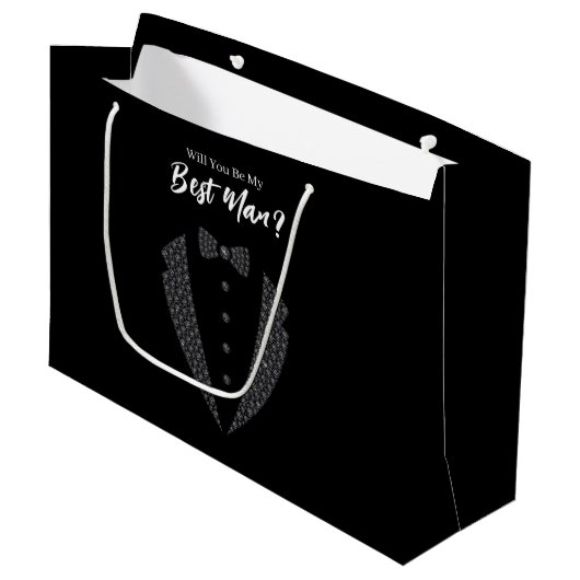 Sac de cadeau pour témoin de mariage (Devant Angle)