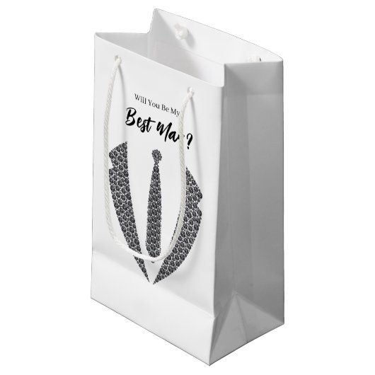 Sac de cadeau pour témoin de mariage (Devant Angle)