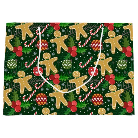 Sac de cadeaux de biscuits de Noël au gingembre (Devant)