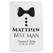 Sac de cadeaux de mariage pour le témoin avec crav (Devant)