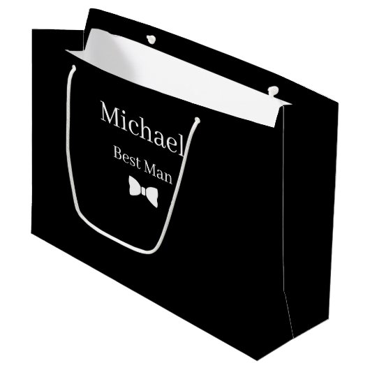 Sac de cadeaux pour témoin de mariage (Devant Angle)