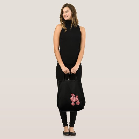 Sac de caniche rose rétro (Devant (modèle))