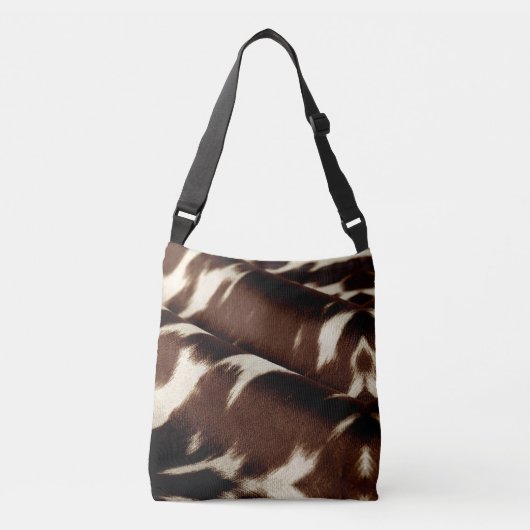 sac de carrosserie Brown en impression de vache bl (Devant)
