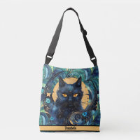Sac de carrosserie céleste et chats noirs
