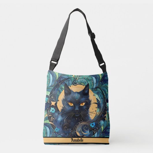 Sac de carrosserie céleste et chats noirs (Devant)