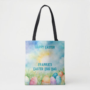 Sac de chasse aux œufs de Pâques Joyeuses Pâques