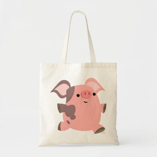 Sac de cochon de caricature sportif mignon (Devant)