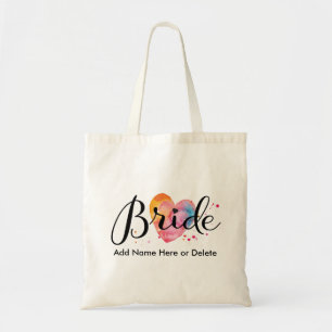 Sac de coeur d'aquarelle de Fourre-tout de budget
