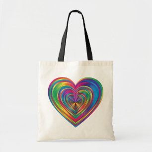 Sac de coeur d'arc-en-ciel