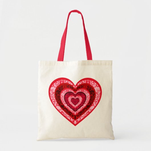 Sac de coeurs posé par Saint-Valentin de damassé (Devant)