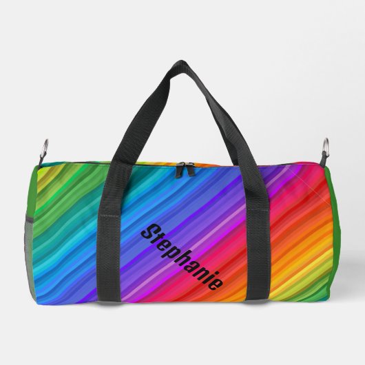 Sac de conception Diagonal Rainbow Stripes (Verso)