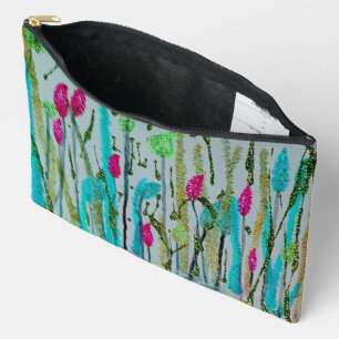 Sac de cosmétiques à impression de couleur en fleu
