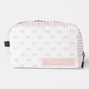 Sac de cosmétiques Coquette à motif à rayures rose