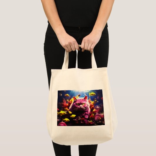 Sac de courses avec illustration de chat (Devant (produit))