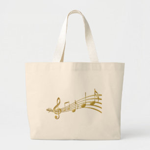 Sac de courses avec notes de musique