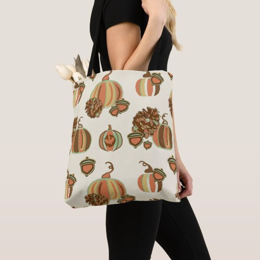 Sac de courses citrouille fantaisiste (De près)