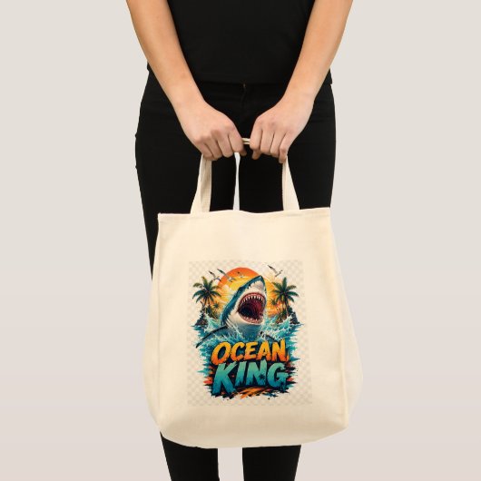 Sac de Courses Océan King – Requin Sauvage & Ambia (Devant (produit))
