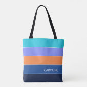 Sac de courses personnalisé à rayures (Dos)