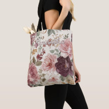 Sac de courses personnalisé avec art floral frança