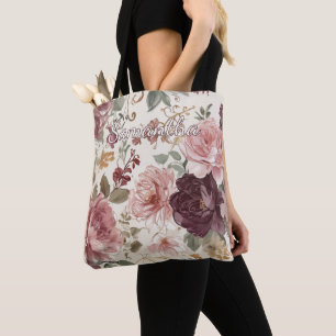 Sac de courses personnalisé avec art floral frança