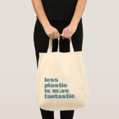 Sac de courses réutilisable avec texte minimal (Devant (produit))