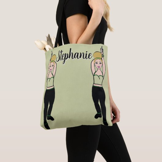Sac de danseur personnalisé (Menthe) (De près)