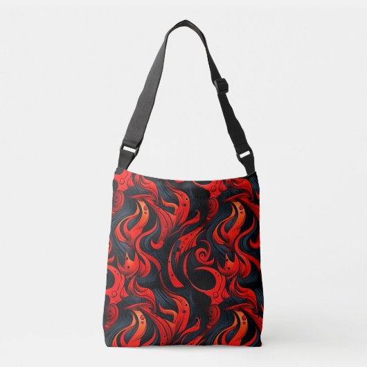 Sac de design rouge et noir (Devant)