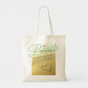 Sac de dessin de sable de coeur de plage