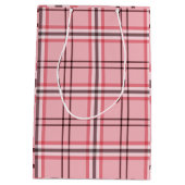 Sac de fête à motif carreauté rose et gris chic (Dos)