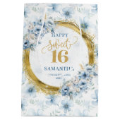 Sac de fête de Parties scintillant en or Dusty Blu (Dos)