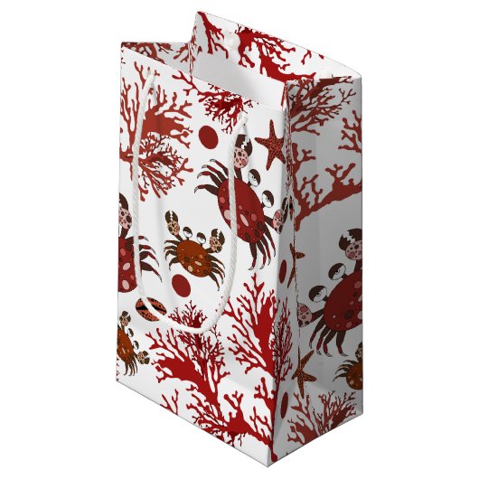 Sac de fête motif de crabe de plage mignonne (Devant Angle)