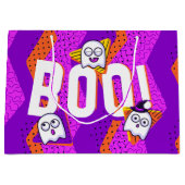 Sac de fête violet Halloween BOO Fantômes (Devant)
